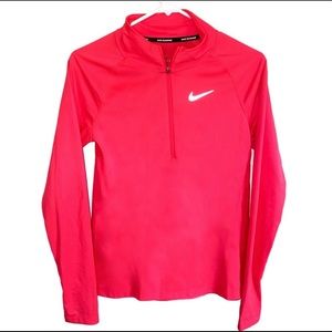 Nike Running Dri Fit Hot Pink Half Zip